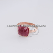 Best Quality 925 Sterling Silver Ruby Bezel Ring, Wholesale Gemstone Silver Bezel Jewelry Exporter